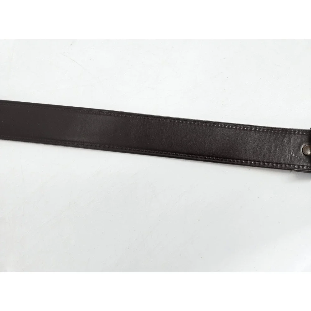 NEW VTG Brown U.S.A Belt Genuine Top Grain Cowhide Leather‎ - Gold Sz 40 - 5092